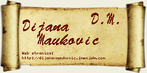 Dijana Mauković vizit kartica